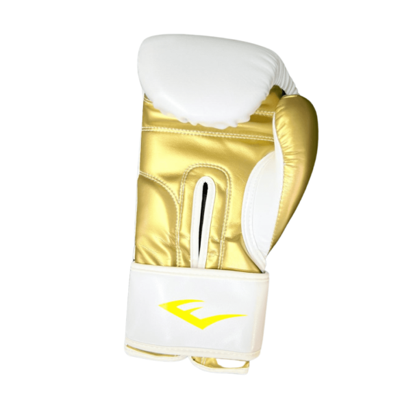 gant-boxe-everlast-or-blanc