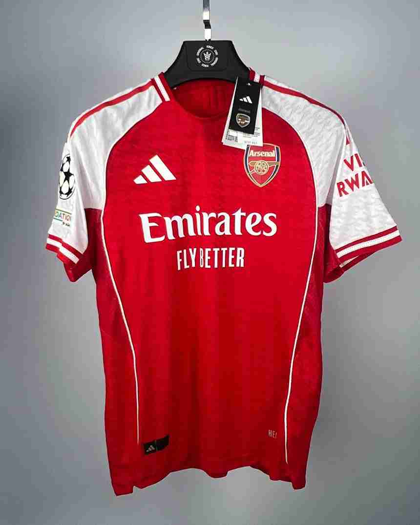 Maillot Arsenal Domicile 2025/26 - Adidas-maroc-khouribga-bodyshark