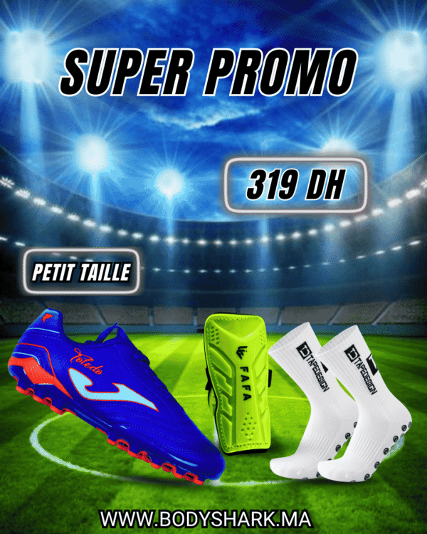 Chaussures-TOJS2504AG – JOMA-Chaussettes-SUPERLIGHT-TAPEDESIGN-Protège-jambe-Fafa-sport-maroc-khouribga-bodyshark