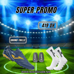 chaussures_de_football_aguila_25_gazon_artificiel_protege_tibias_guard_2_pieces_chaussettes_superlight_maroc_khouribga_bodyshark