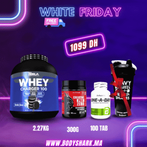 whey-charger-100-2.27kg-creatine-pro-zero-300g-one-a-day-100tab-maroc-khouribga-bodyshark
