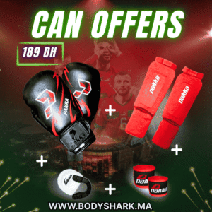 gants-de-boxe-protege-tibia-full-contact-protege-dents-bands-de-musculation-maroc-khouribga-bodyshark